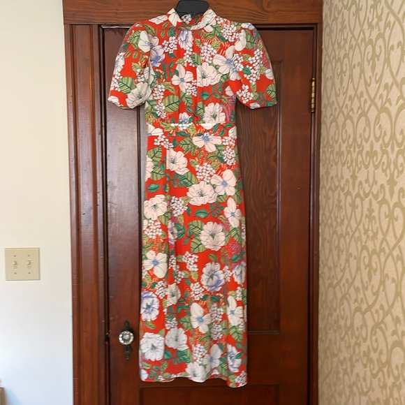 Orange floral dress - Picture 1 of 2